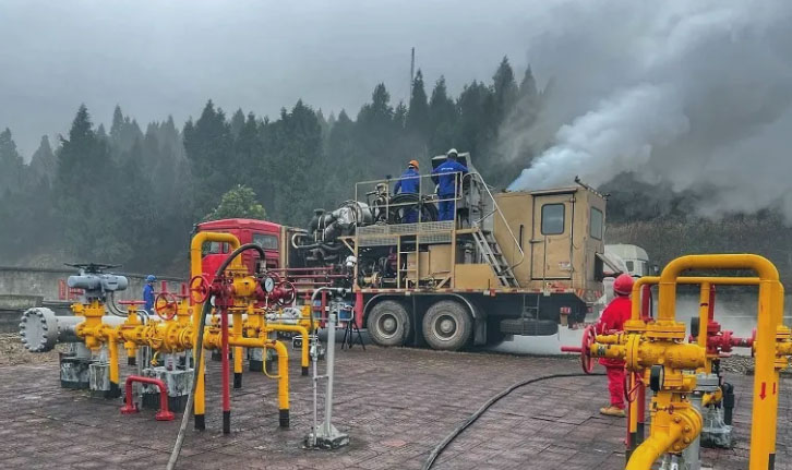川中油气矿磨溪嘉二气藏首批关停井集输流程试压顺利完成